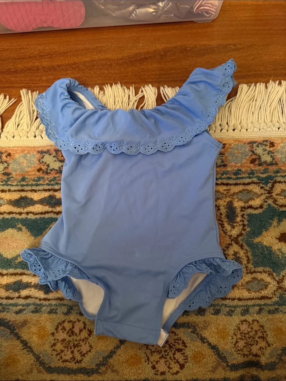TBBC Light Blue Ruffle One-Piece Swimsuit